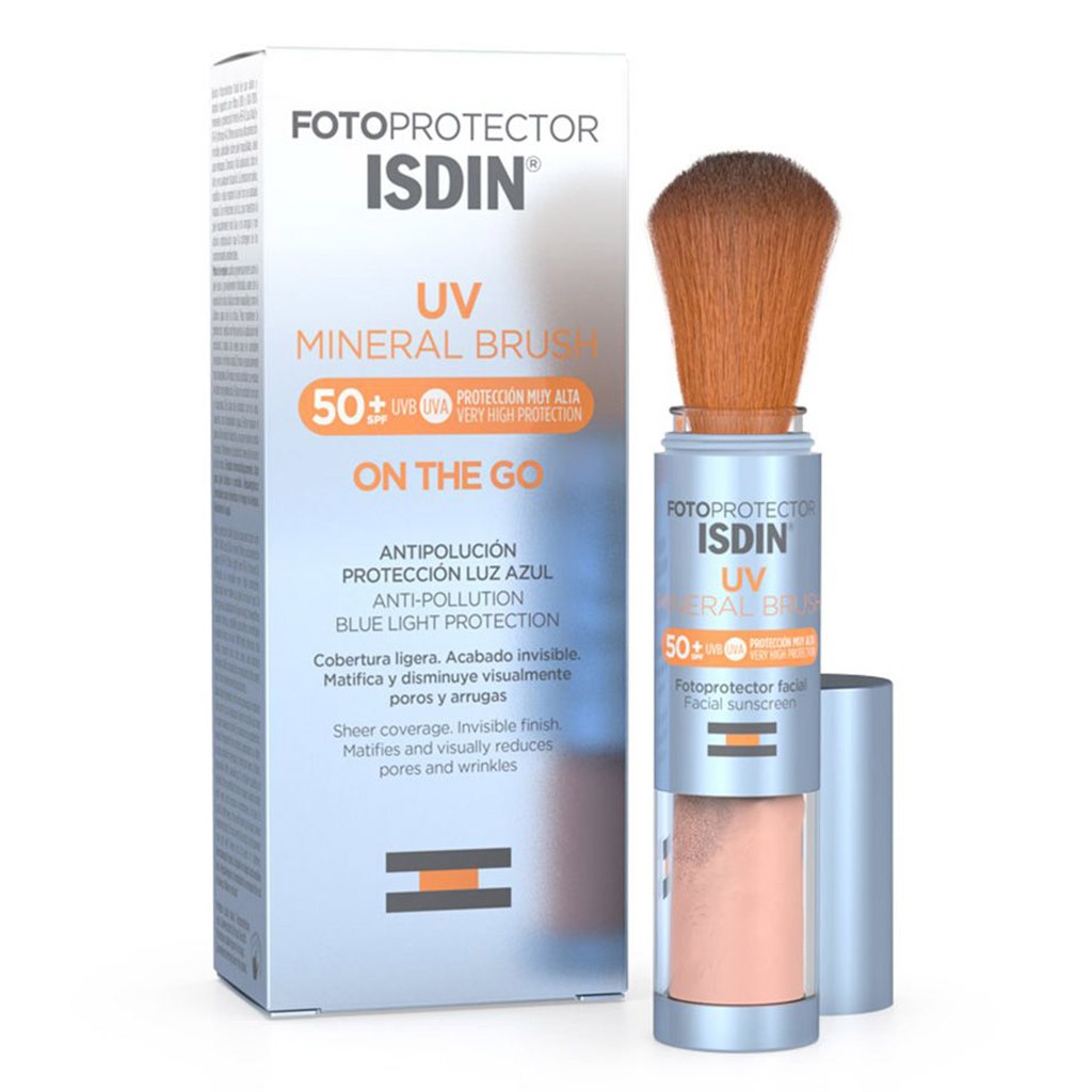 Isdin, Fotoprotector UV Mineral Sun Brush SPF 50+, Mineral sunscreen brush for face protection, 2 g