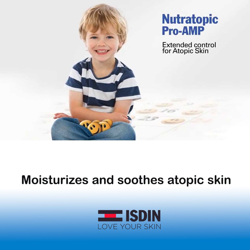 Isdin, Nutratopic Pro-AMP Emollient Cream, Intensive moisturizing cream for dry sensitive skin, 200ml