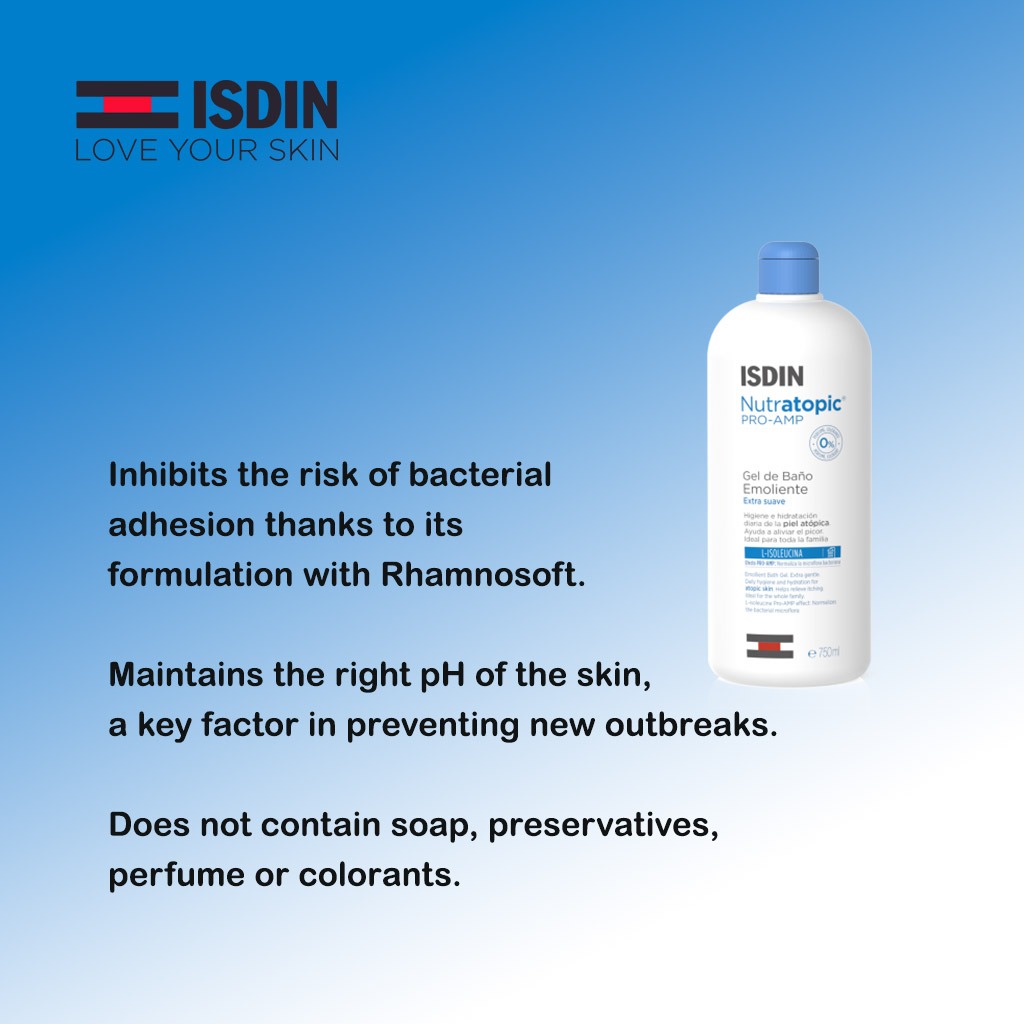 Isdin, Nutratopic Pro-Amp Bath Gel, Soothing bath gel for atopic skin, 400 ml