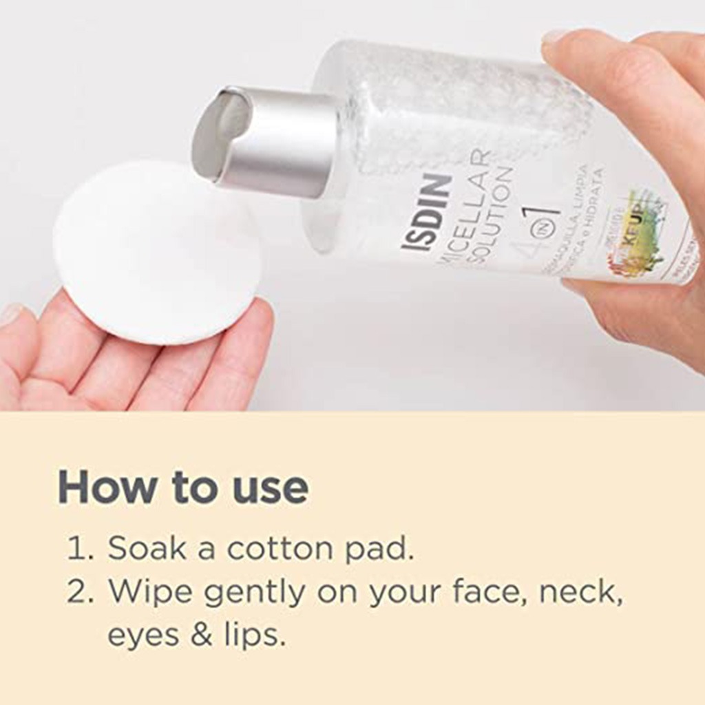 Isdin, Micellar Solution, Gentle cleansing micellar water for all skin types, 400 ml