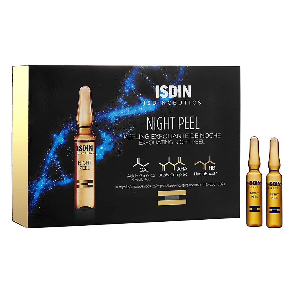 Isdin, Ceutics Night Peel Ampoules, Intensive night peel treatment for skin renewal, 20ml