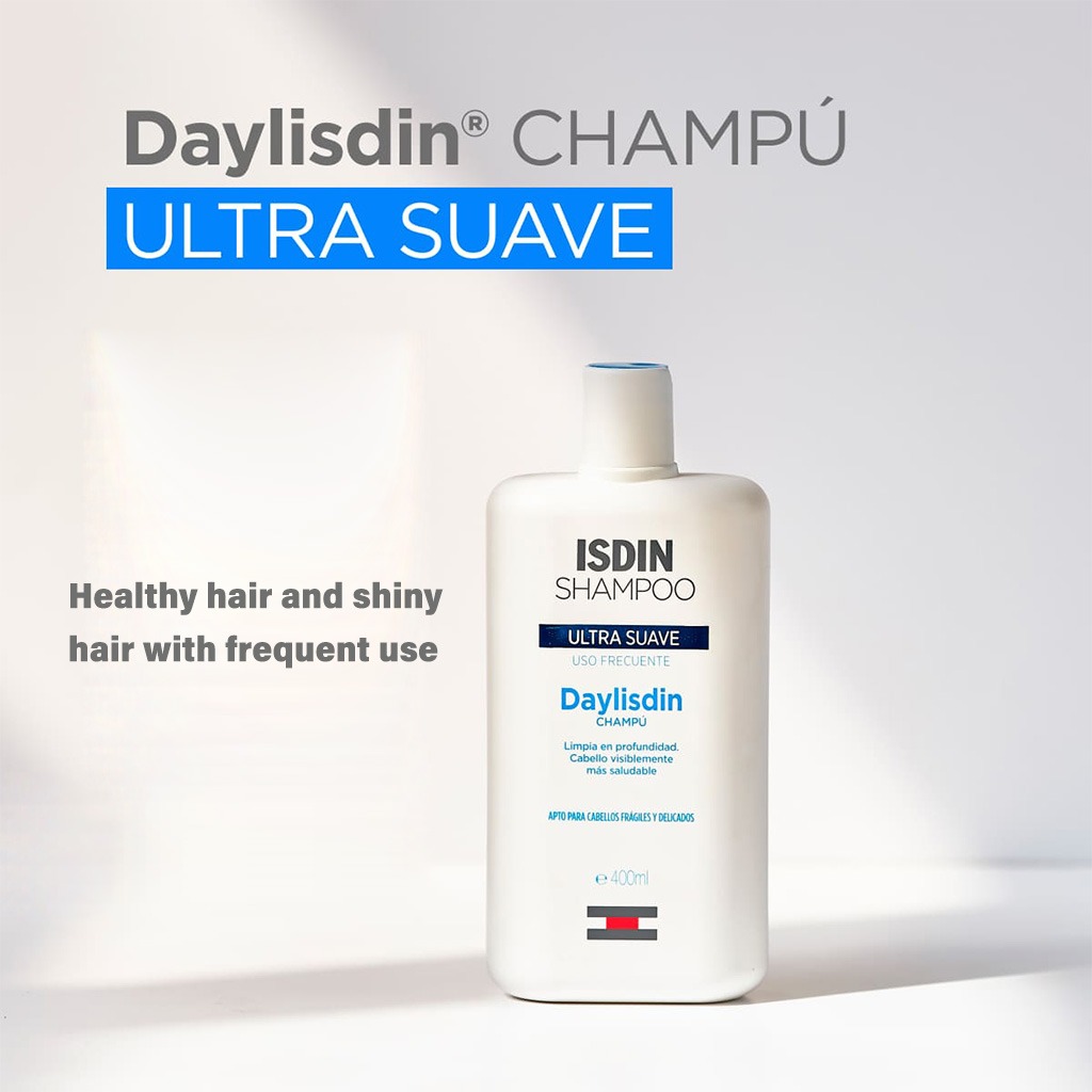 ISDIN, Daylisdin Ultra Gentle Shampoo, Mild shampoo for sensitive scalp care, 400ml