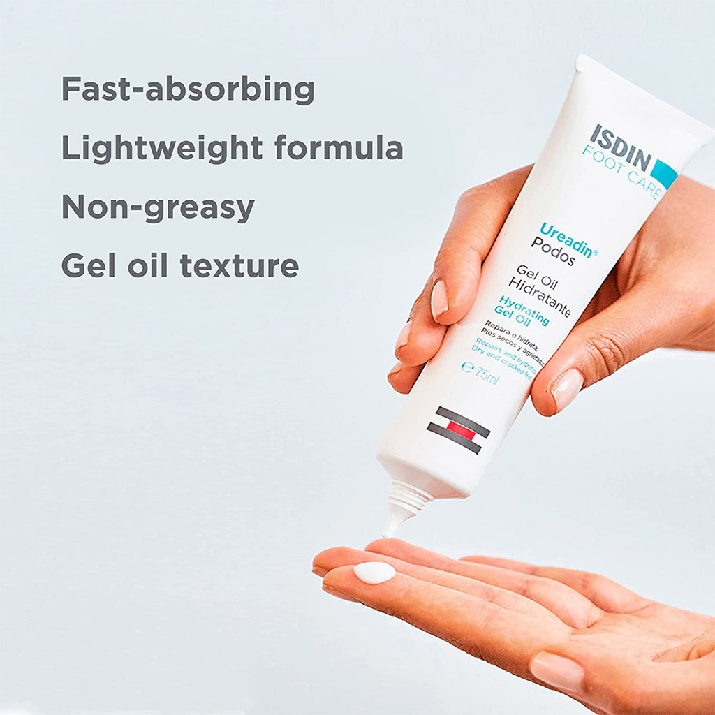 Isdin, Ureadin Foot Hydrating Gel Oil, Hydrating gel oil for dry cracked feet, 75 ml
