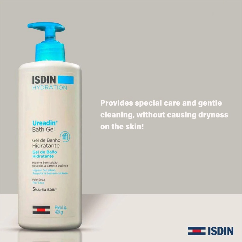 Isdin, Ureadin Hydrating Bath Gel, Moisturizing bath gel for dry and sensitive skin, 400ml