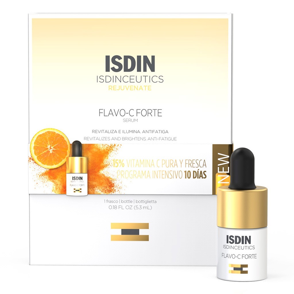 Isdin, Ceutics Flavo-C Forte Serum, Antioxidant vitamin C serum for skin repair, 5.3 ml