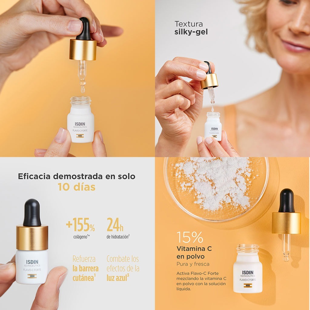 Isdin, Ceutics Flavo-C Forte Serum, Antioxidant vitamin C serum for skin repair, 5.3 ml
