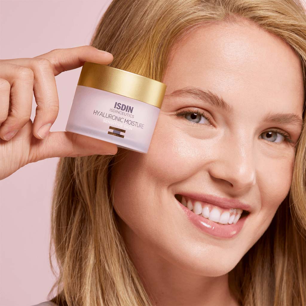 Isdin, Isdinceutics Renew Hyaluronic Moisture Face Cream, Moisturizing cream for sensitive and redness-prone skin, 50g