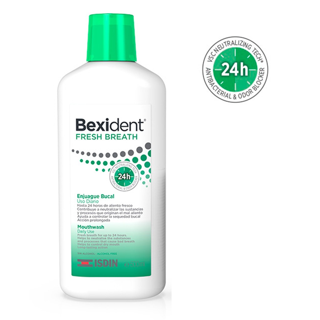 Isdin Bexident, Fresh Breath Mouthwash, Long-lasting fresh breath mouthwash, 500ml