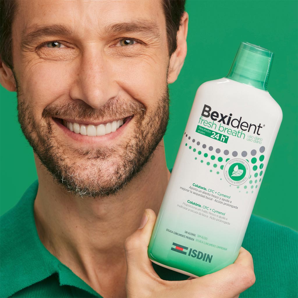 Isdin Bexident, Fresh Breath Mouthwash, Long-lasting fresh breath mouthwash, 500ml