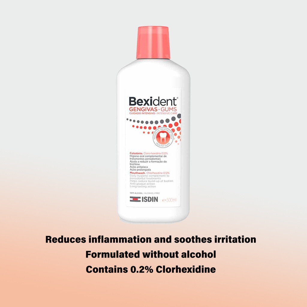 Isdin Bexident, Gums Intensive Care Mouthwash, Mouthwash for intensive gum protection, 500ml
