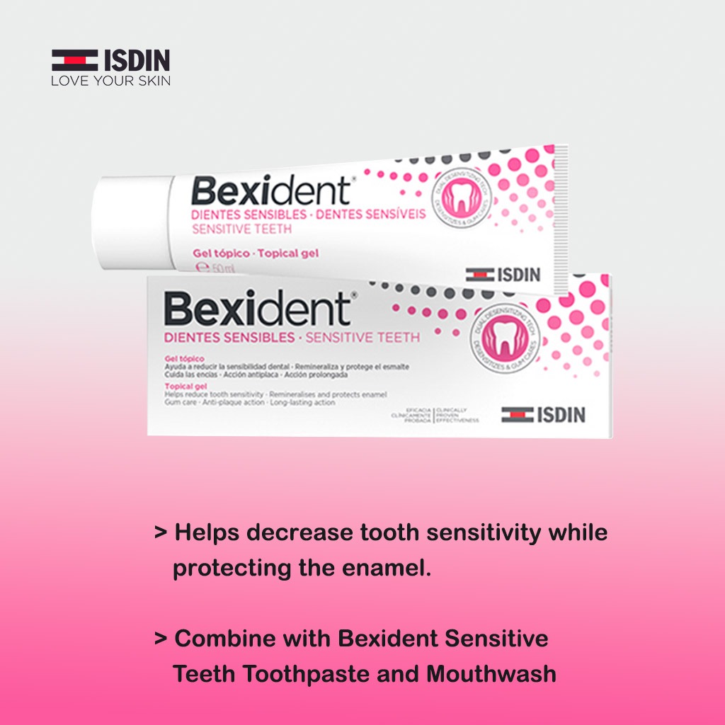 Isdin Bexident, Sensitive Teeth Gingival Gel, Soothing gel for sensitive gums and teeth, 50ml