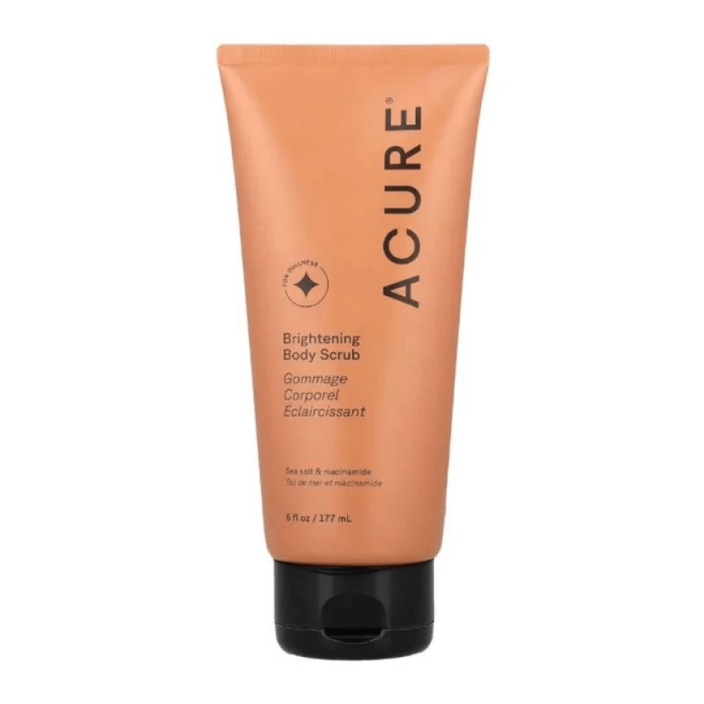 Acure, Brightening Body Scrub Sea Salt & Niacinamide, Exfoliating and brightening body scrub, 177ml