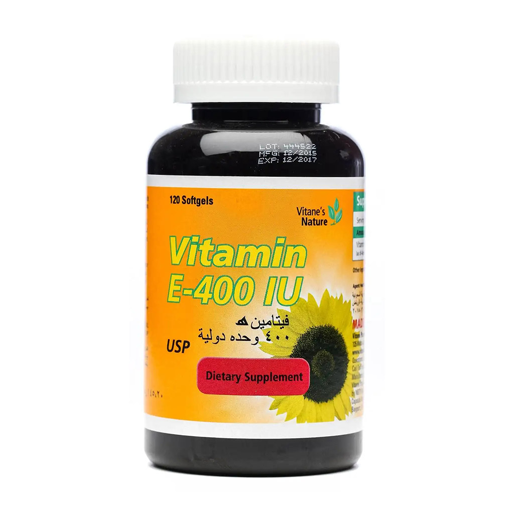 Vitan, Vitamin E 400 IU Softgel, Antioxidant support for skin and immune system, 120 softgel