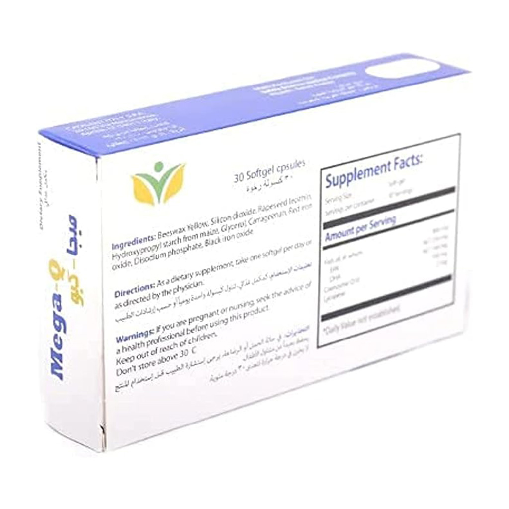 Fas Mega-Q, Softgels with CoQ10, Antioxidant supplement supporting heart health, 30 softgels