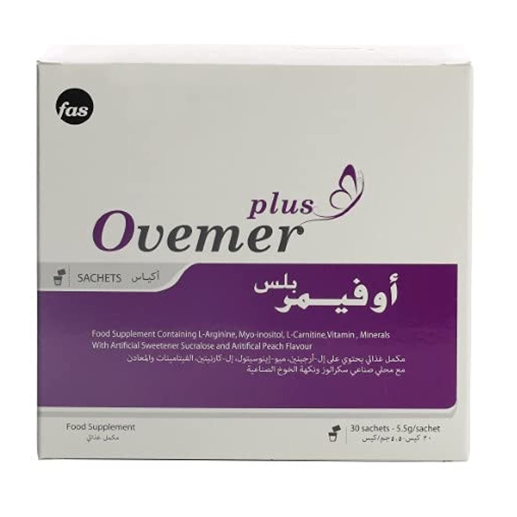 Fas, Ovemer Plus L-Arginine Sachets, Energy and stamina supplement, 30 sachets