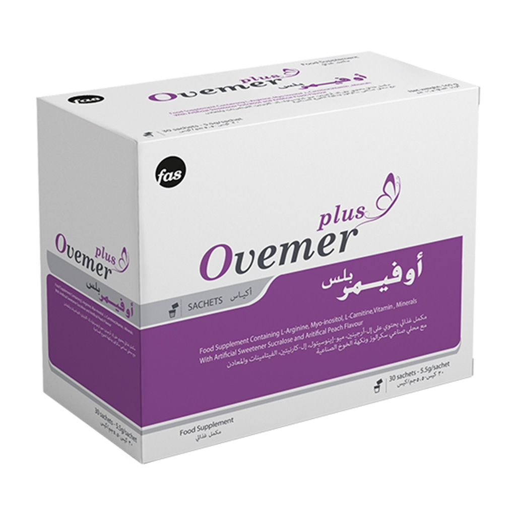 Fas, Ovemer Plus L-Arginine Sachets, Energy and stamina supplement, 30 sachets