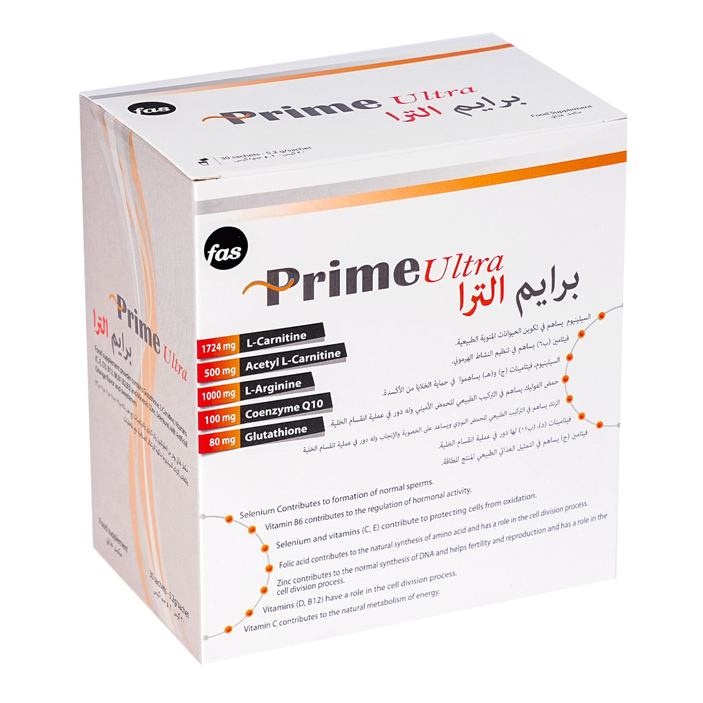 Fas Prime, Ultra Sachets, Energy and nutrient supplement sachets, 30 sachets