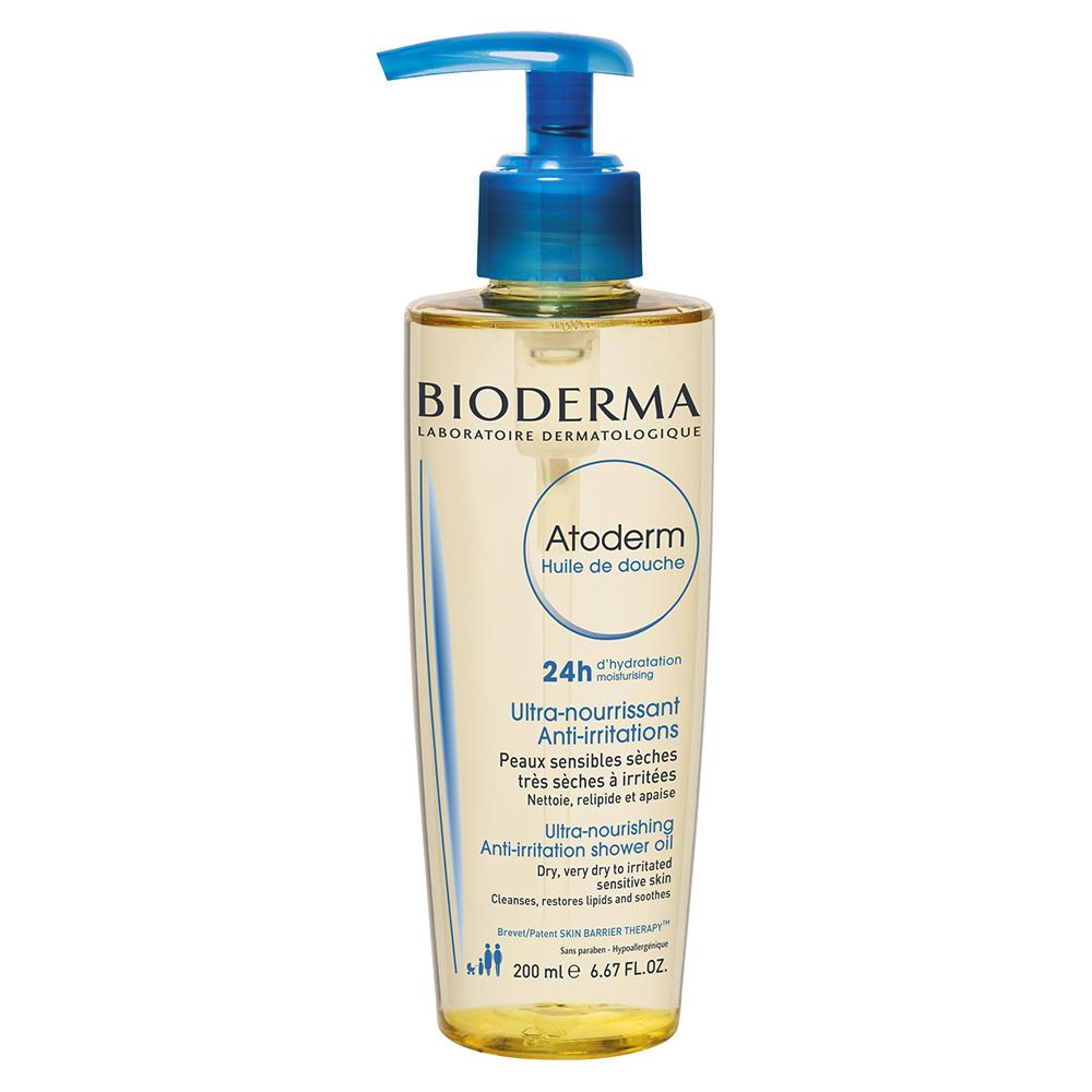 Bioderma, Atoderm Shower Oil, Ultra-nourishing cleansing oil for dry sensitive skin, 200ml