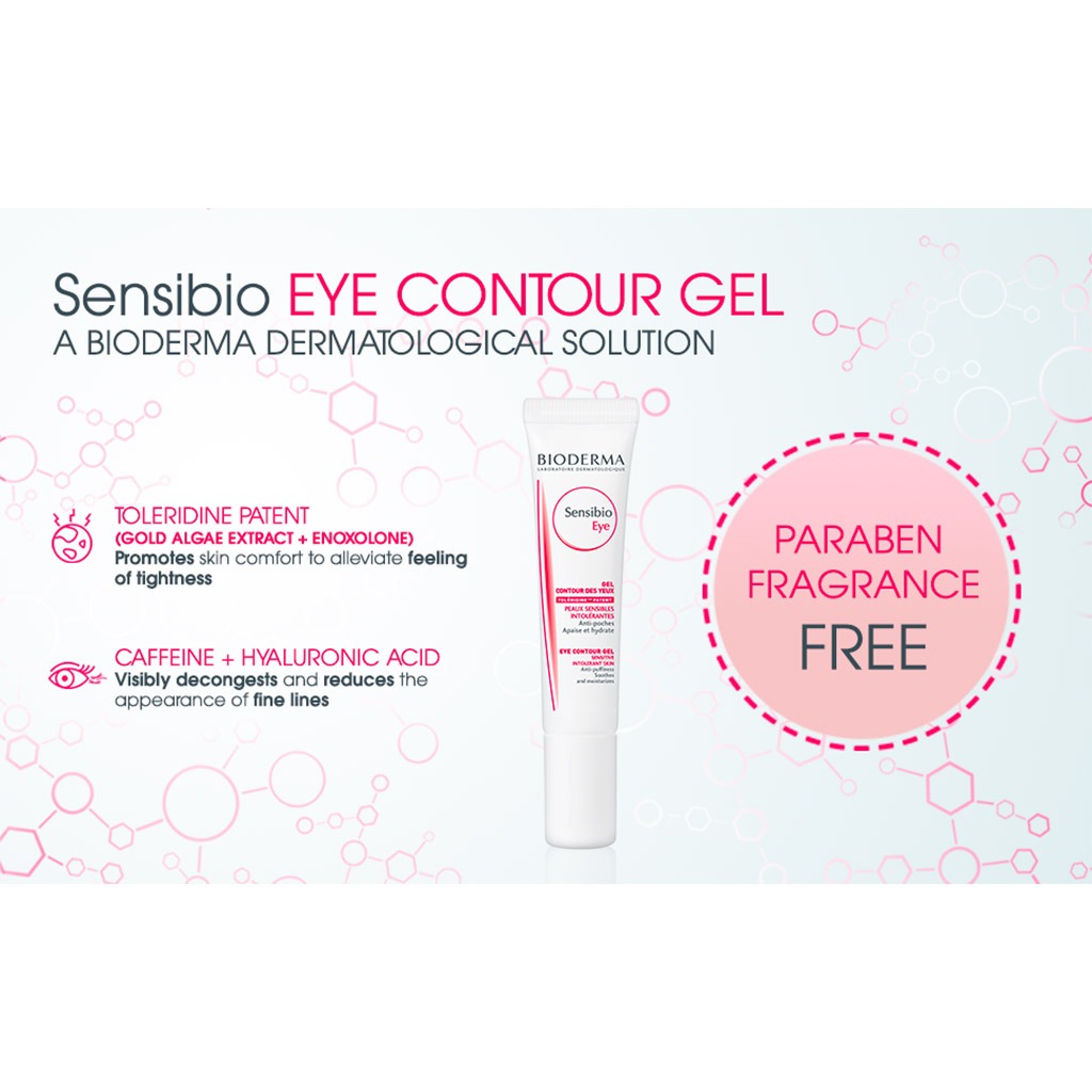 Bioderma, Sensibio Eye Gel, Soothing eye gel for sensitive skin around eyes