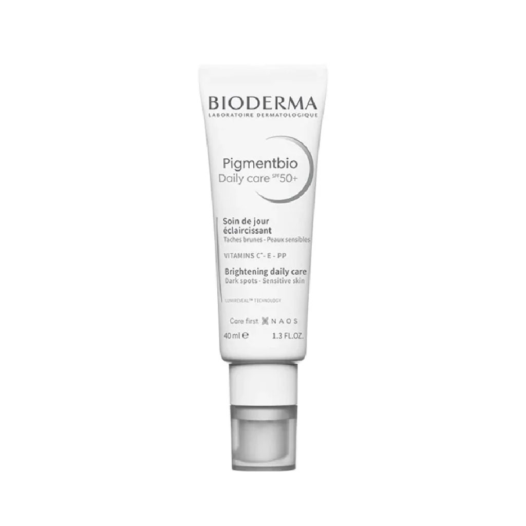 بيوديرما، بيجمنتبيو العناية اليومية بعامل حماية من الشمس SPF 50+، واقي شمس يومي مفتح، 40 مل