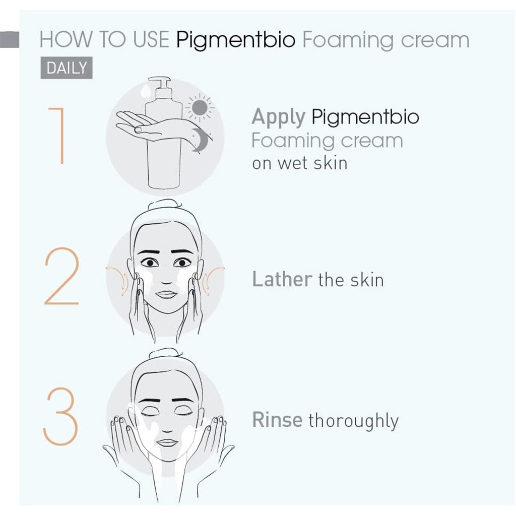 Bioderma, Pigmentbio Foaming Cream, Brightening foaming cleanser for uneven skin tone, 200 ml