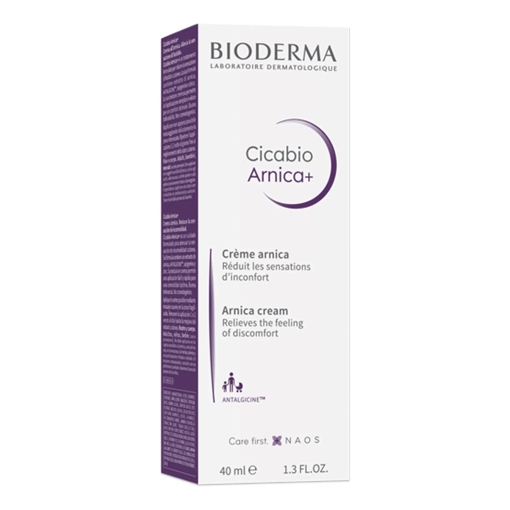 Bioderma, Cicabio Arnica+ treatment, Soothing cream for bruises and skin repair, 40 ml