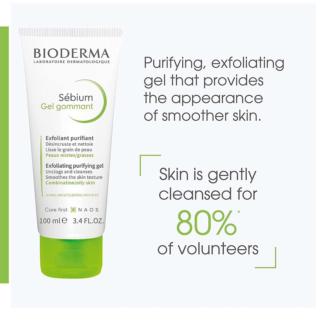 Bioderma, Sebium gel gommant, Exfoliating gel cleanser for oily skin, 100 ml