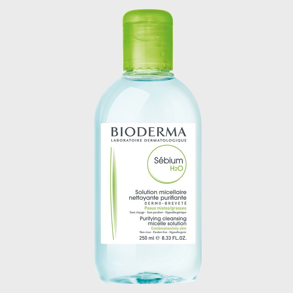 Bioderma, Sébium H2O Facial Cleanser, Micellar water for combination and oily skin, 250ml