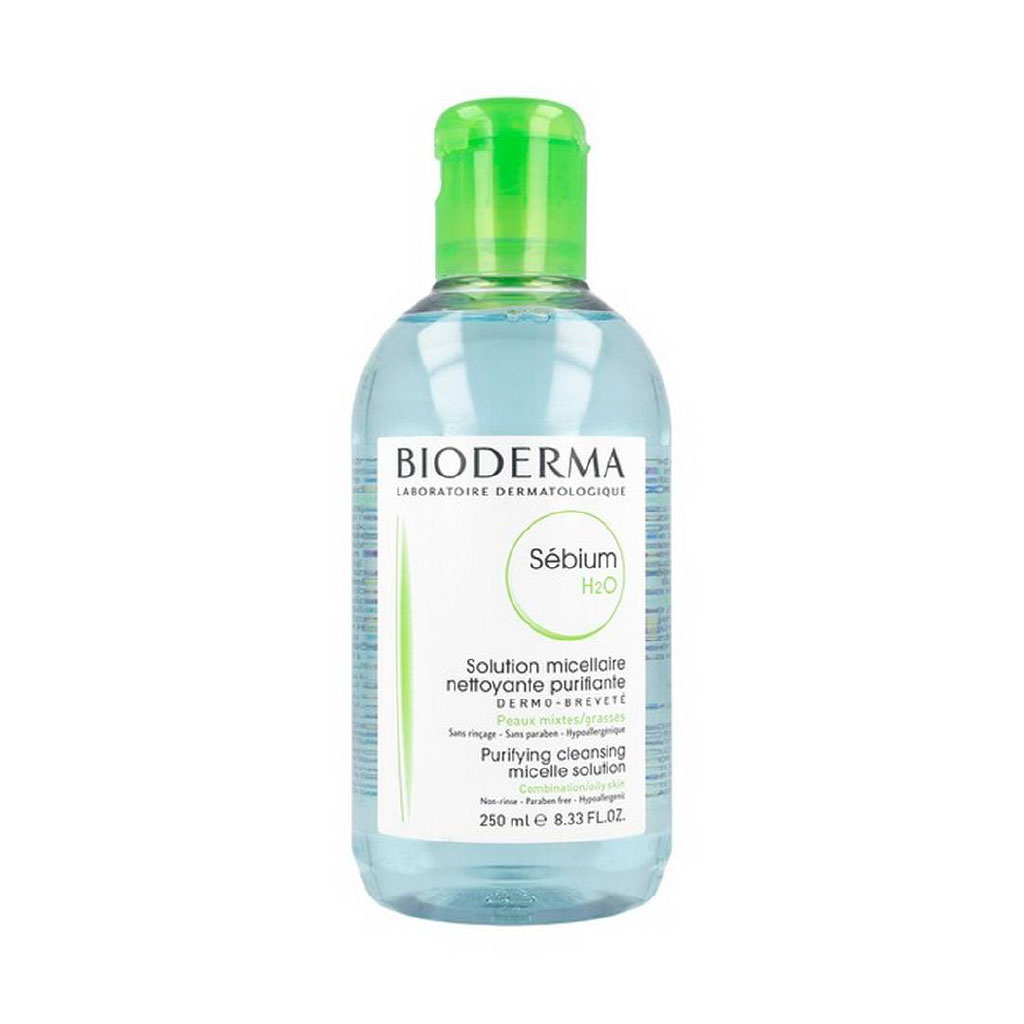 Bioderma, Sébium H2O Facial Cleanser, Micellar water for combination and oily skin, 250ml