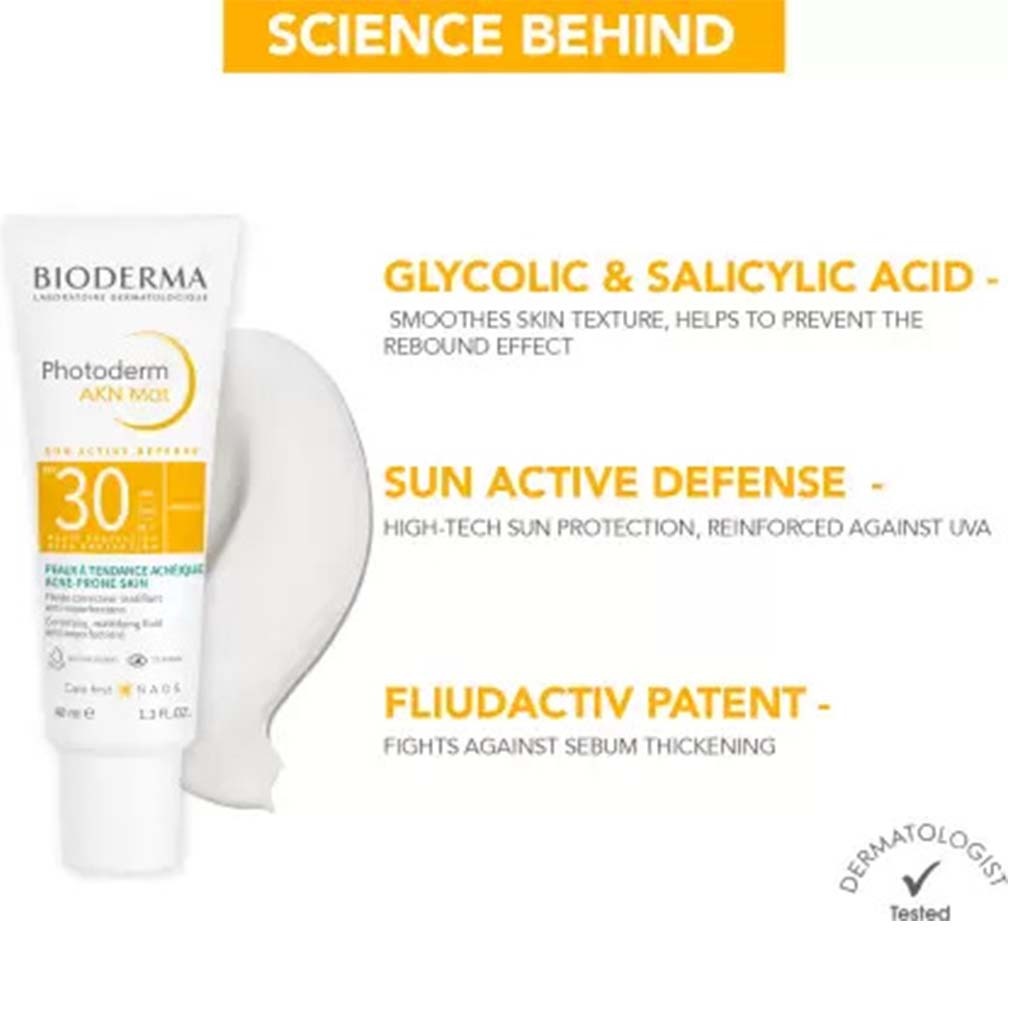 Bioderma, Photoderm AKNT Mat, Mattifying sun protection for acne-prone skin