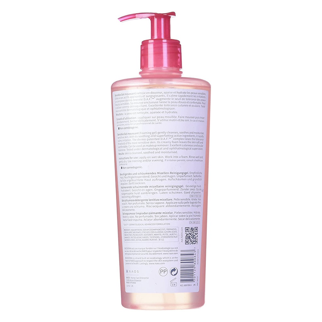 BIODERMA SENSIBIO MOUSSANT GEL 500ML PUMP