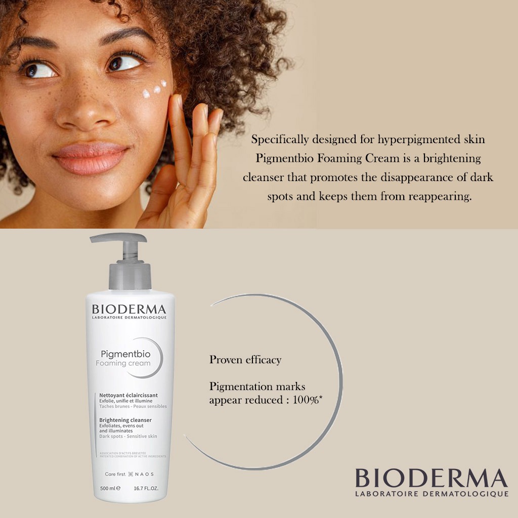 Bioderma, Pigmentbio Foaming Cream, Brightening foaming cream for uneven skin tone, 500ml