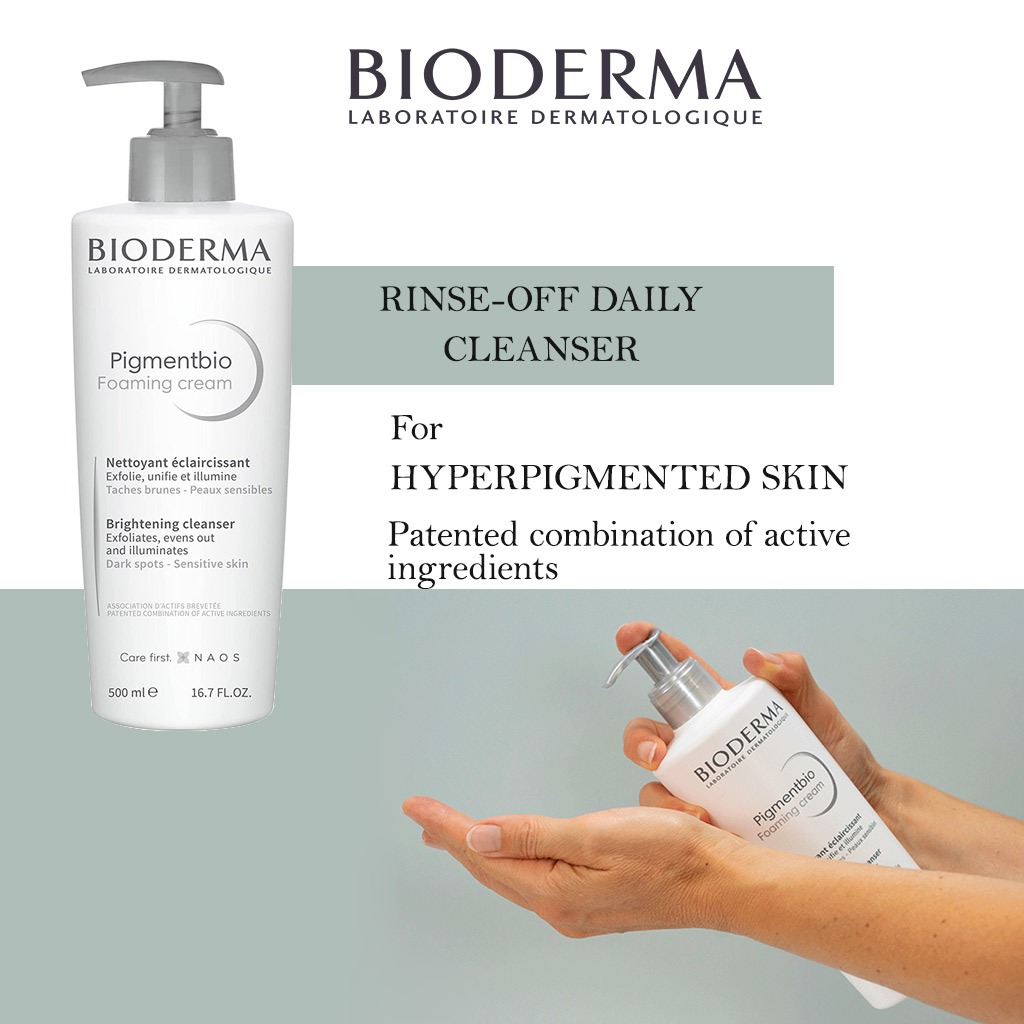 Bioderma, Pigmentbio Foaming Cream, Brightening foaming cream for uneven skin tone, 500ml