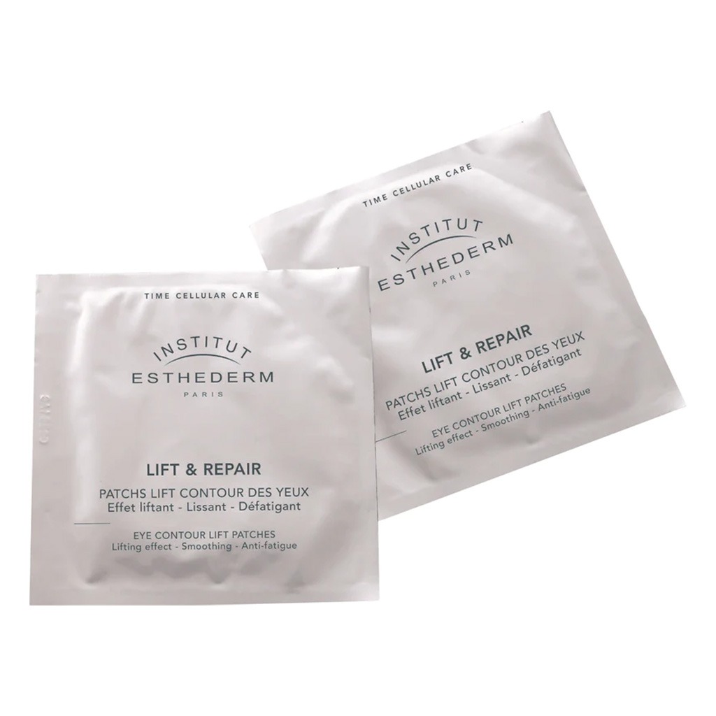 Institut Esthederm, Lift & Repair Eye Contour Lift Patches, Anti-aging eye patches for firming and lifting, 10 x 2 patches, 30ml