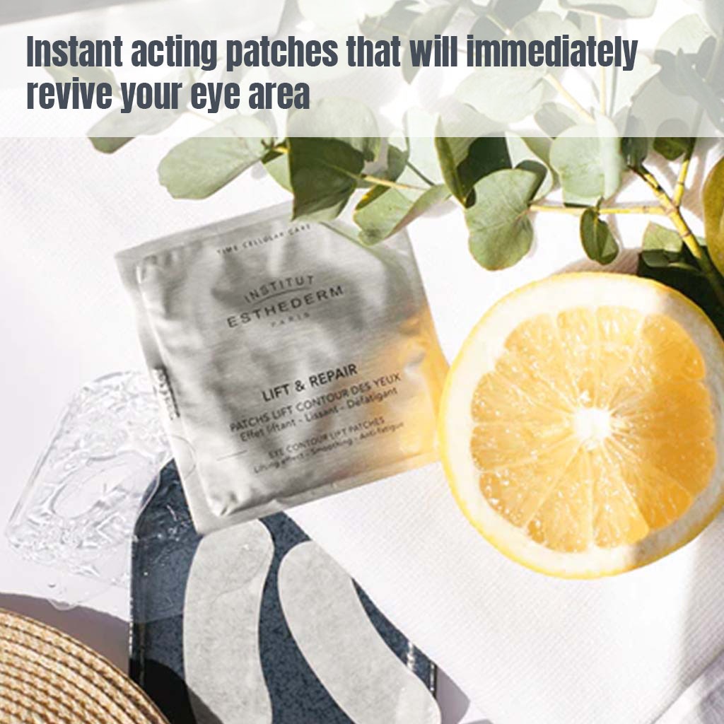 Institut Esthederm, Lift & Repair Eye Contour Lift Patches, Anti-aging eye patches for firming and lifting, 10 x 2 patches, 30ml