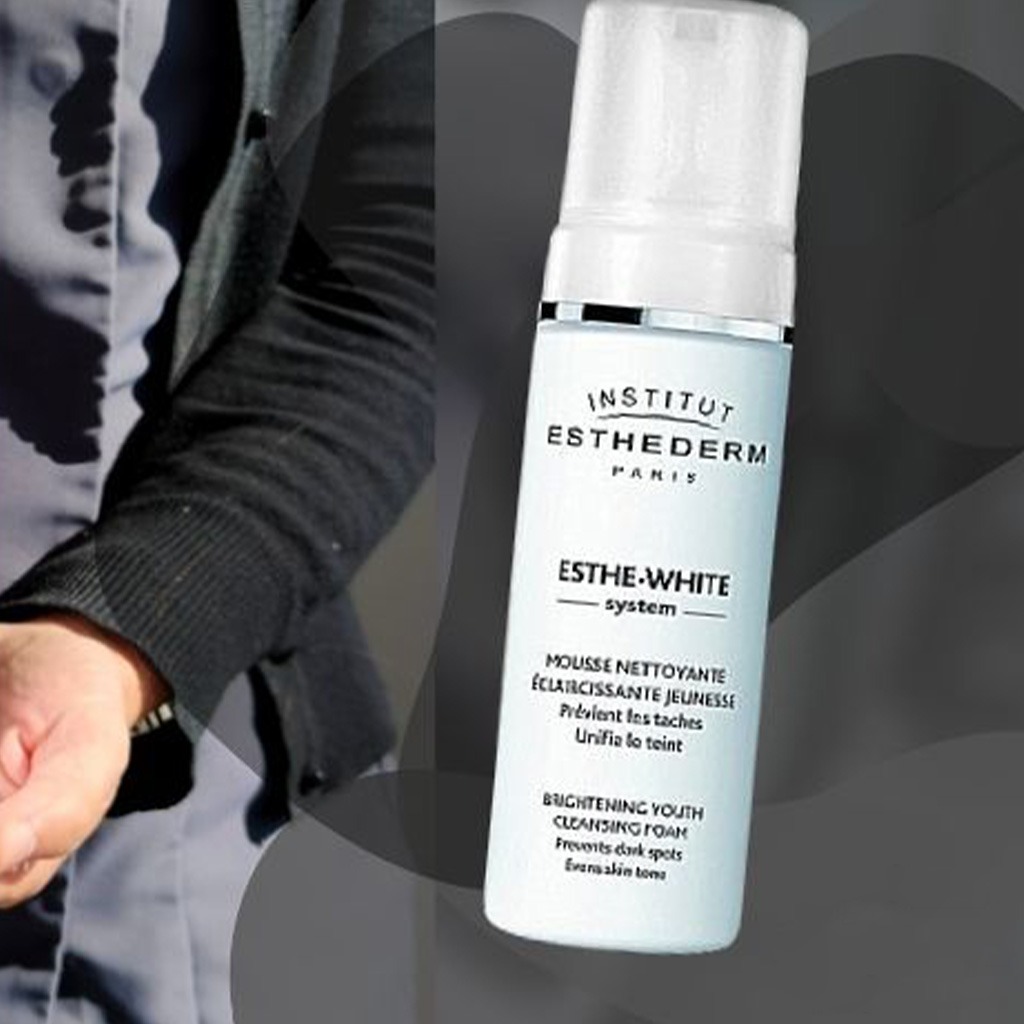 Institut Esthederm, Esthe-White Brightening Youth Cleansing Foam, Brightening facial cleanser for radiant skin, 150 ml