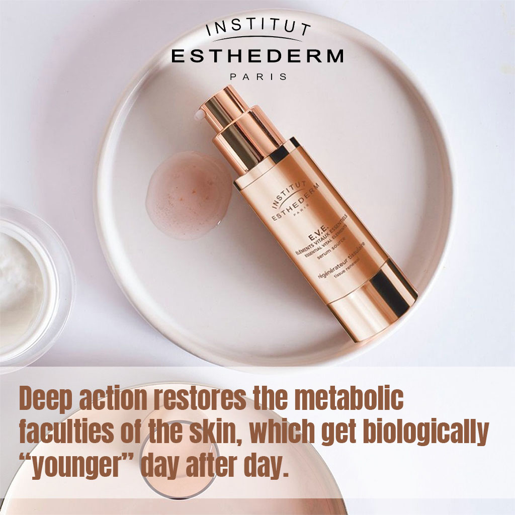 Institut Esthederm, E.V.E. Tissue Renewal Serum Source, Anti-aging serum for skin renewal and radiance, 30 ml