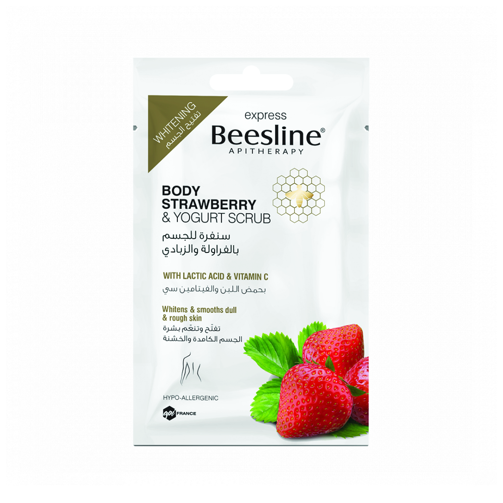 Beesline, Body Strawberry Sugar Scrub, Exfoliating scrub for smooth soft skin