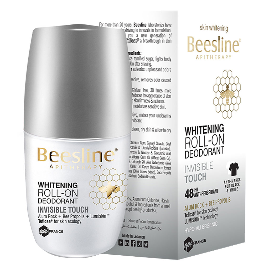 Beesline, Apitherapy Whitening Deodorant Roll-On Invisible Touch, Gentle whitening and odor control deodorant, 50ml