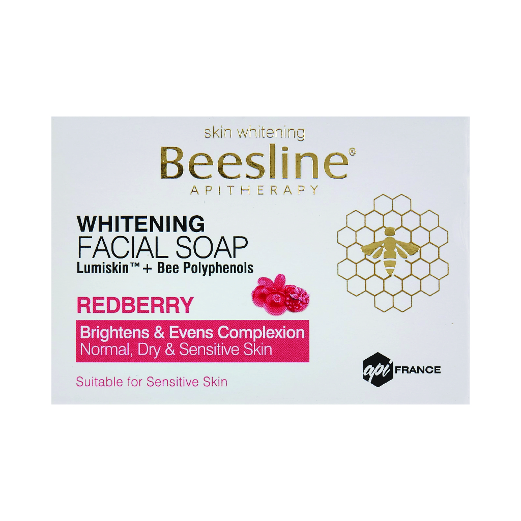 Beesline, Whitening Facial Soap Redberry, Skin-brightening cleansing soap