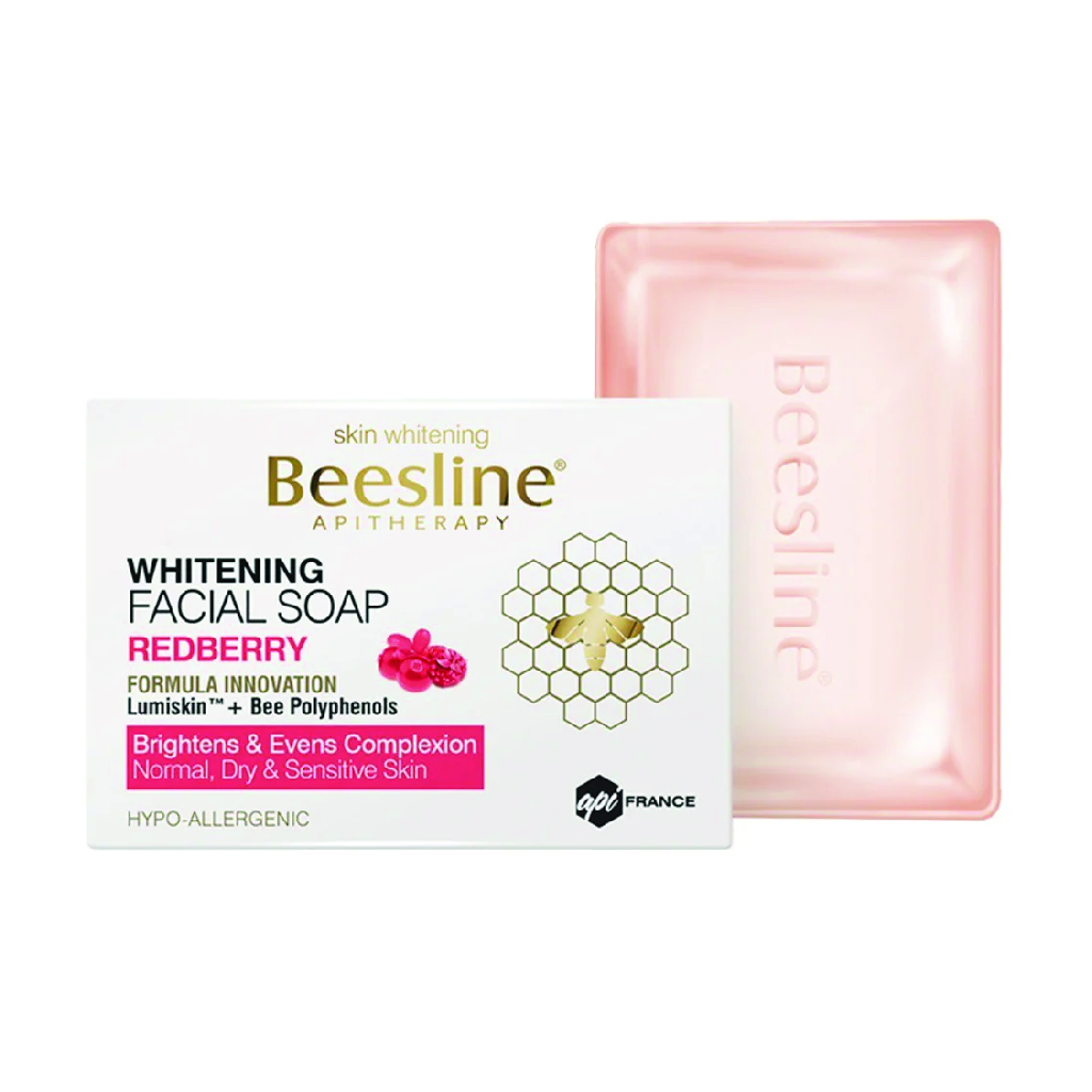 Beesline, Whitening Facial Soap Redberry, Skin-brightening cleansing soap