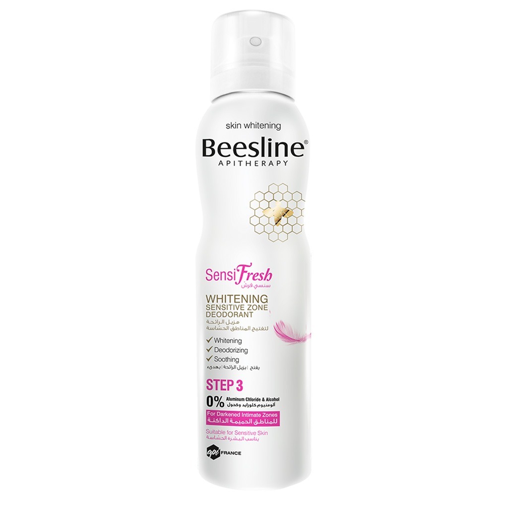 Beesline, SensiFresh Whitening Sensitive Zone Deodorant Spray, Gentle deodorant with whitening effect, 150 ml