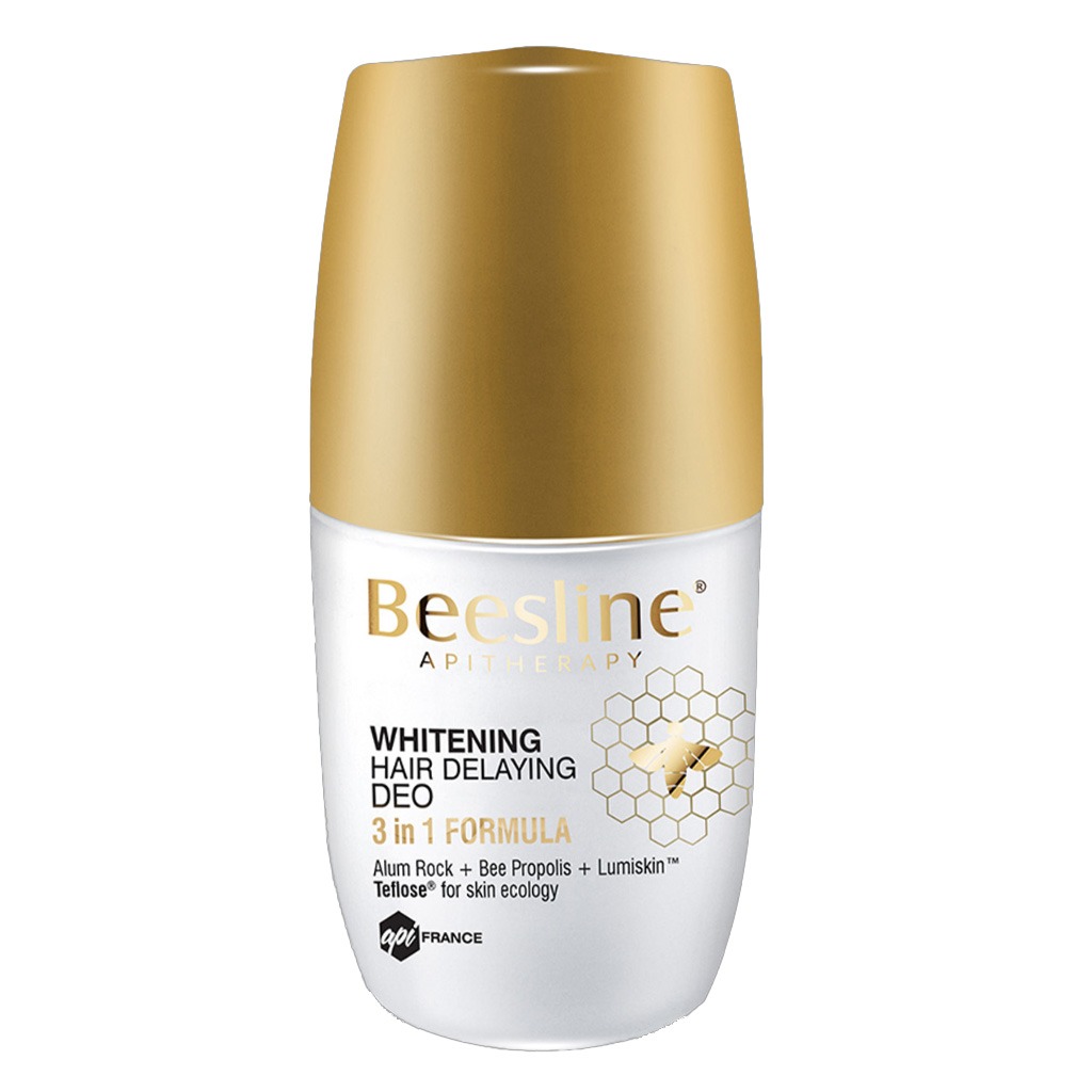 Beesline, Apitherapy Whitening Hair Delaying Deodorant Roll-On, Natural deodorant with hair growth delay, 50ml