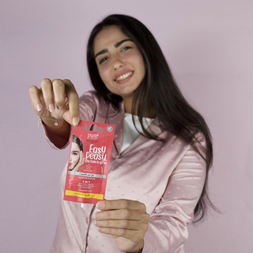 Jasmina, 3-In-1 Eye Contour Gel, Multi-action gel for eye hydration and firming, 15ml