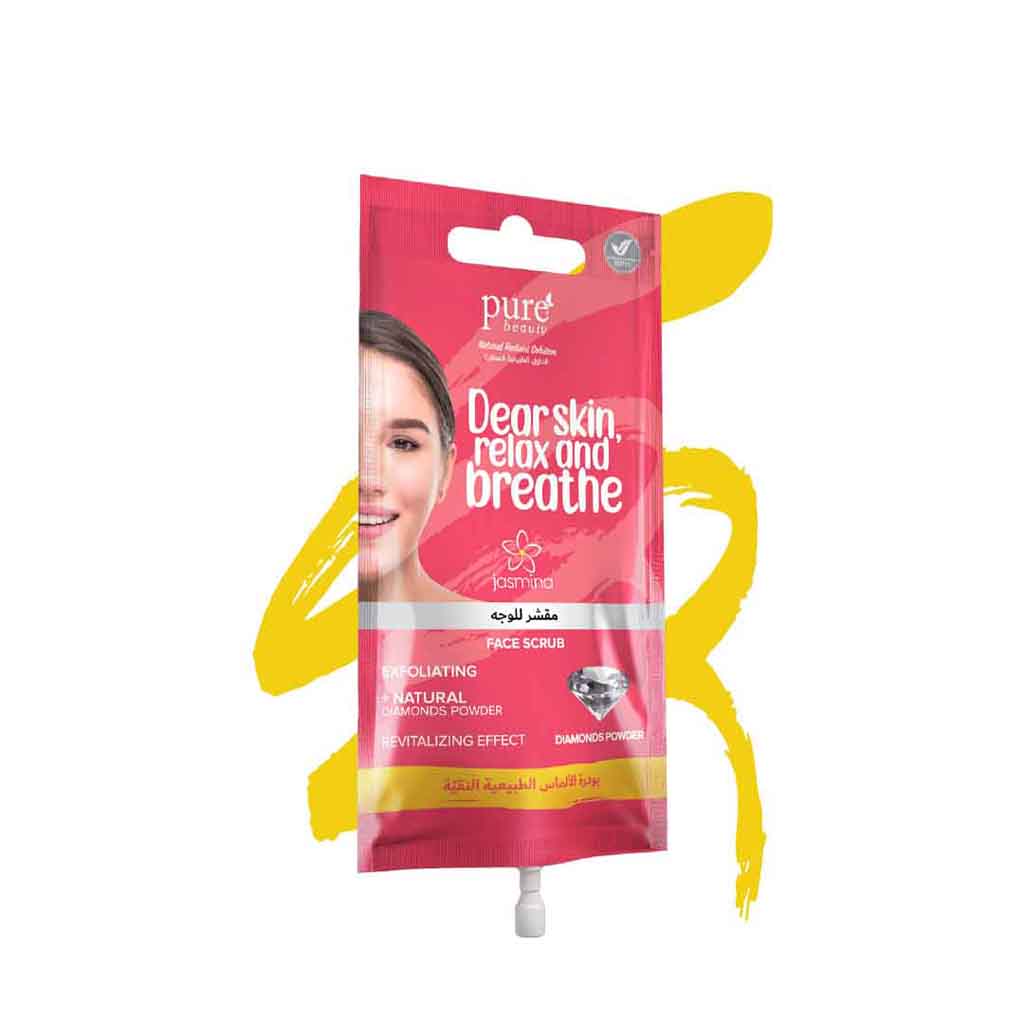 Jasmina, Face Scrub with Diamond, Brightening exfoliating facial scrub, 15ml