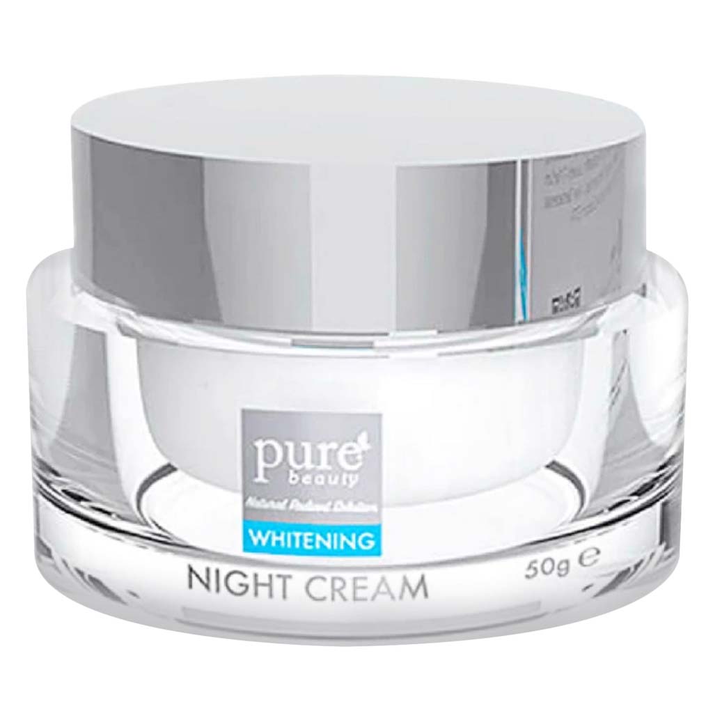 Purebeauty, Whitening Cream Night, Intensive night care for brighter skin, 50g