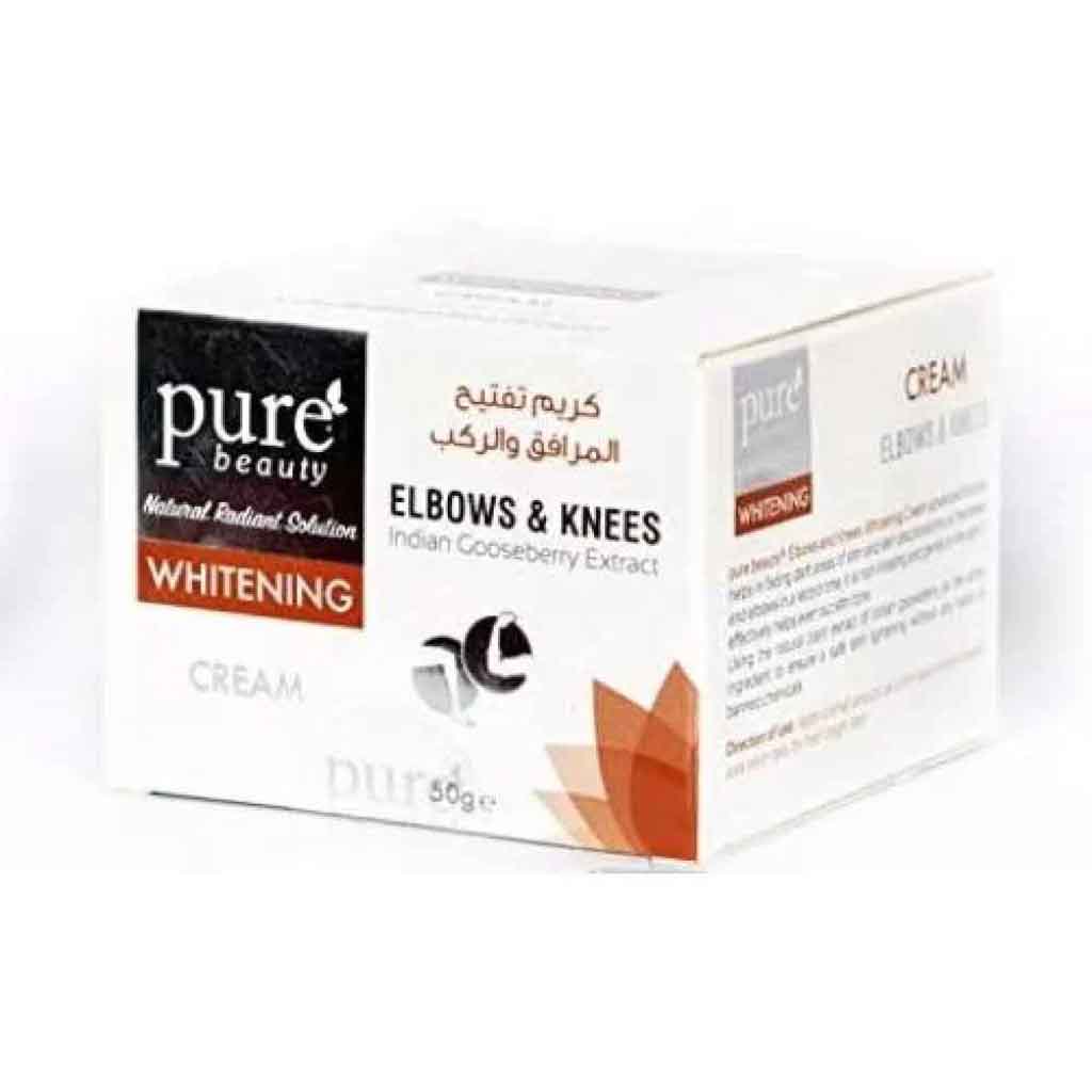 Purebeauty, Whitening Cream for Elbows and Knees, Brightens dark areas and softens skin, 50g