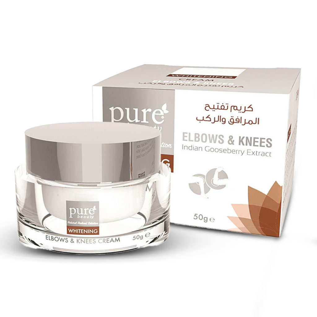 Purebeauty, Whitening Cream for Elbows and Knees, Brightens dark areas and softens skin, 50g