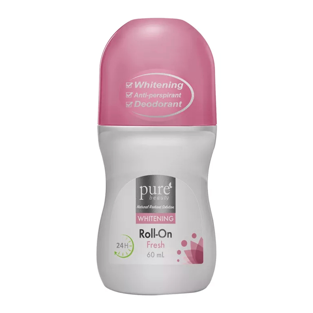 PureBeauty, Fresh Whitening Roll-On Deodorant, Refreshing deodorant with whitening effect, 60 ml