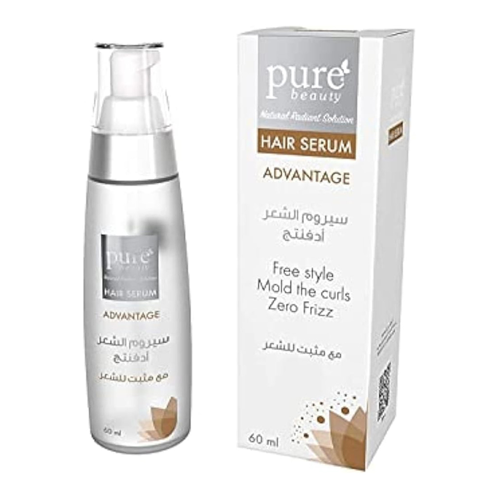 Pure Beauty, Advantage Hair Serum, Strengthening and nourishing hair serum, 60 ml